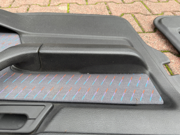 BMW M5 E34 Türpappen Türverkleidungen Verkleidung Türen schwarz mit M-Streifen Winkelhock