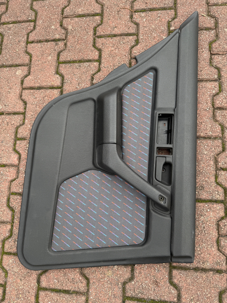 BMW M5 E34 Türpappen Türverkleidungen Verkleidung Türen schwarz mit M-Streifen Winkelhock
