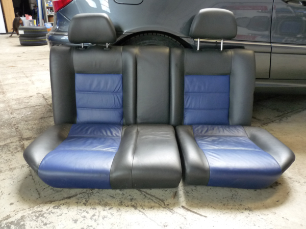 VW Polo 6N Colour Concept Recaro Leather rear seat bicolor black blue